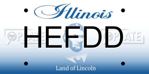HEFDD Illinois License Plate
