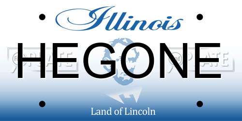 HEGONE Illinois License Plate