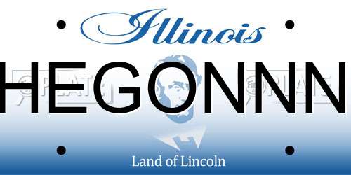 HEGONNN Illinois License Plate