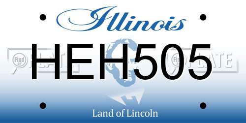 HEH505 Illinois License Plate
