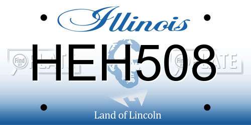 HEH508 Illinois License Plate