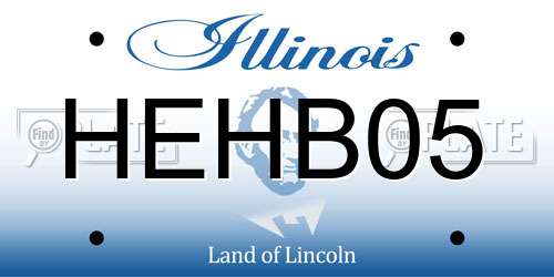 HEHB05 Illinois License Plate