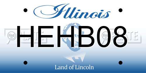HEHB08 Illinois License Plate