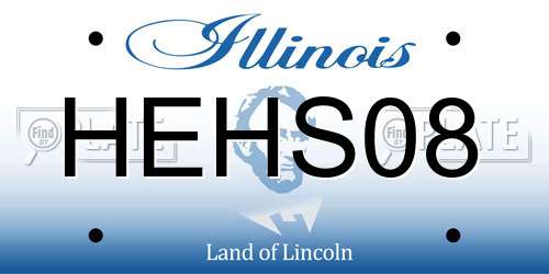 HEHS08 Illinois License Plate