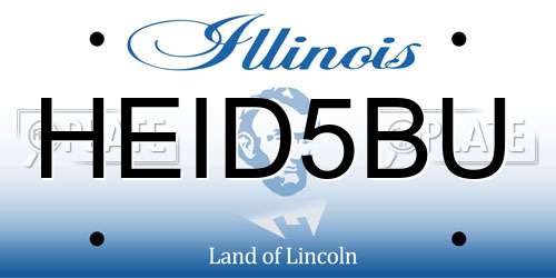 HEID5BU Illinois License Plate
