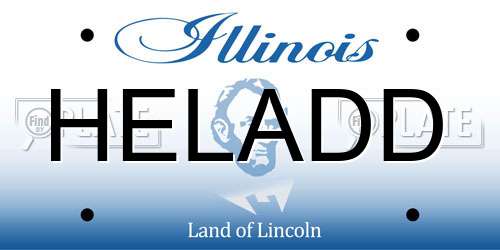 HELADD Illinois License Plate