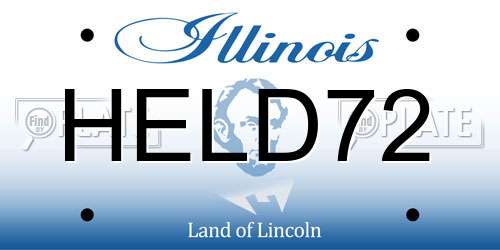 HELD72 Illinois License Plate