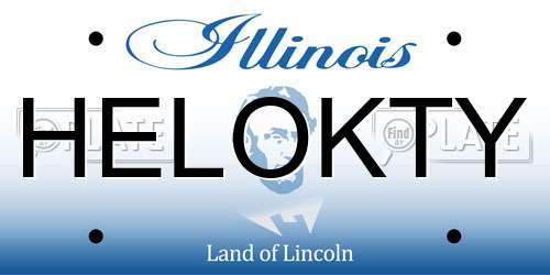 HELOKTY Illinois License Plate