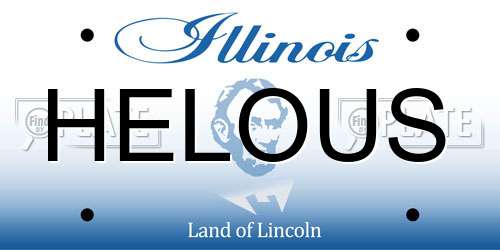 HELOUS Illinois License Plate