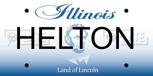 HELTON Illinois License Plate