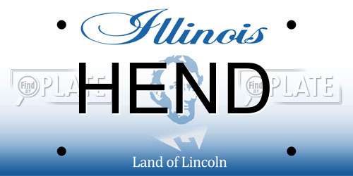 HEND Illinois License Plate