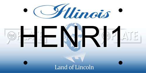 HENRI1 Illinois License Plate