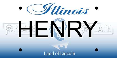 HENRY Illinois License Plate