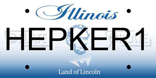 HEPKER1 Illinois License Plate