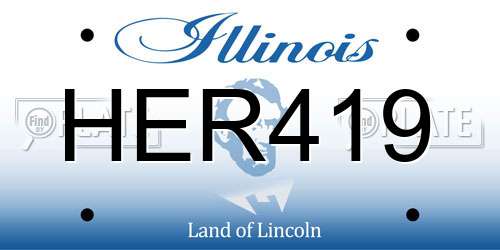 HER419 Illinois License Plate