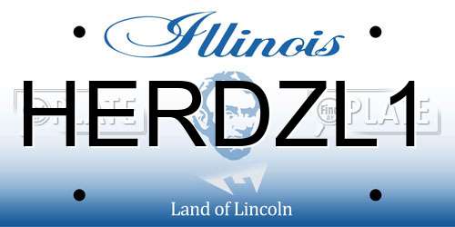 HERDZL1 Illinois License Plate