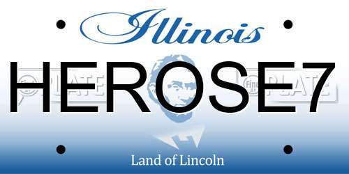 HEROSE7 Illinois License Plate