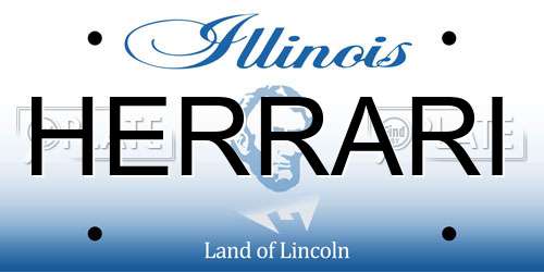 HERRARI Illinois License Plate