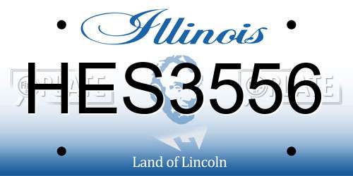 HES3556 Illinois License Plate