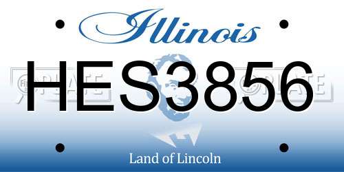 HES3856 Illinois License Plate