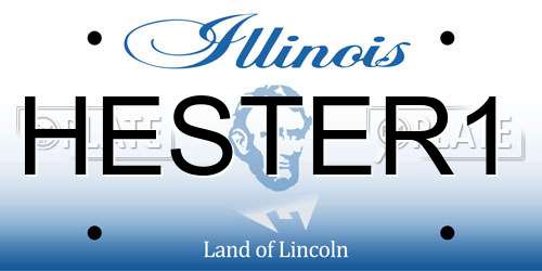 HESTER1 Illinois License Plate