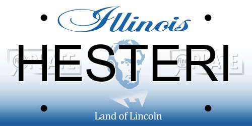 HESTERI Illinois License Plate