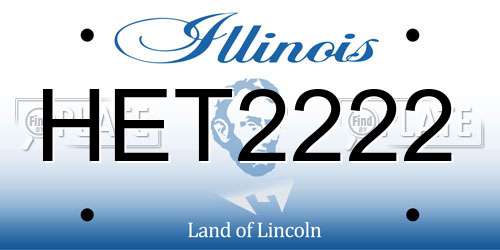 HET2222 Illinois License Plate