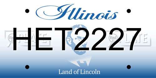 HET2227 Illinois License Plate