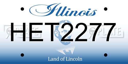 HET2277 Illinois License Plate