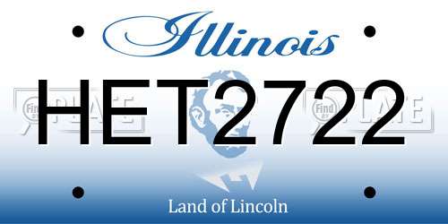 HET2722 Illinois License Plate