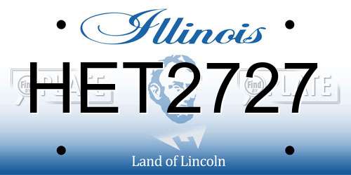 HET2727 Illinois License Plate