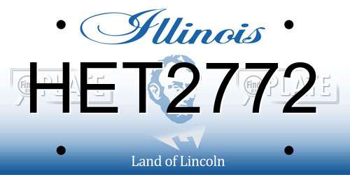 HET2772 Illinois License Plate