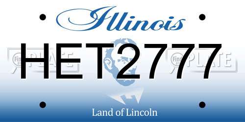 HET2777 Illinois License Plate