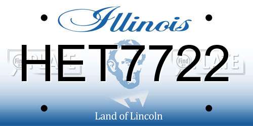 HET7722 Illinois License Plate