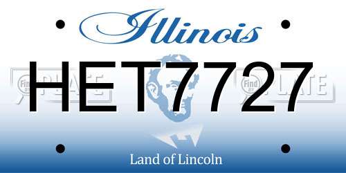 HET7727 Illinois License Plate