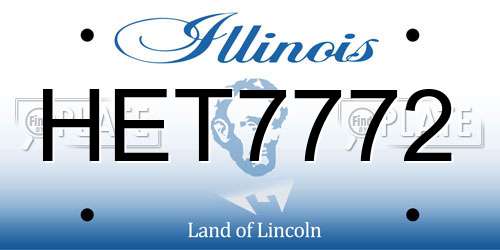 HET7772 Illinois License Plate