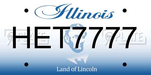 HET7777 Illinois License Plate