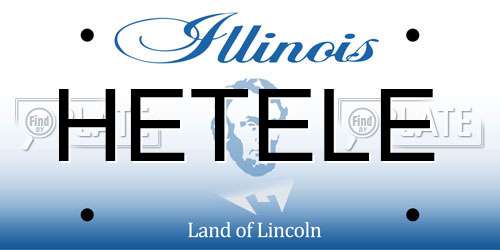 HETELE Illinois License Plate