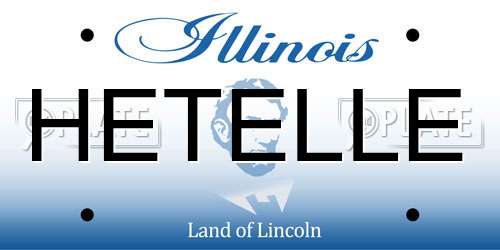 HETELLE Illinois License Plate