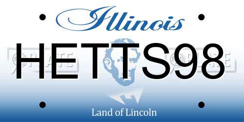 HETTS98 Illinois License Plate
