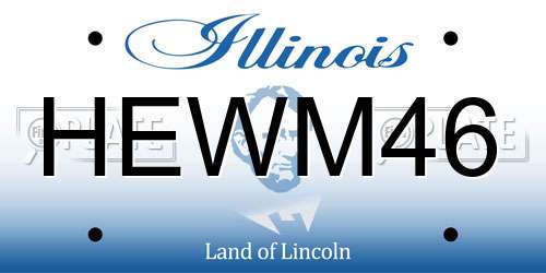HEWM46 Illinois License Plate