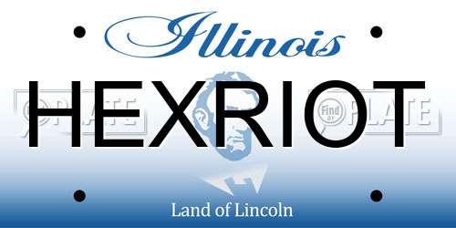 HEXRIOT Illinois License Plate
