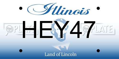 HEY47 Illinois License Plate