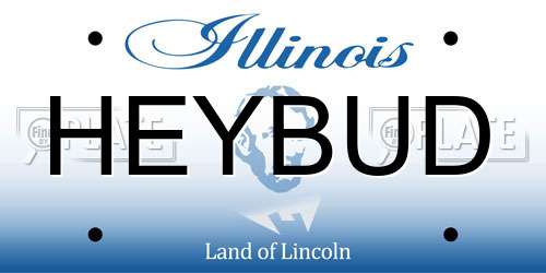 HEYBUD Illinois License Plate