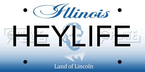 HEYLIFE Illinois License Plate