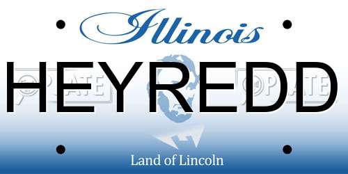 HEYREDD Illinois License Plate