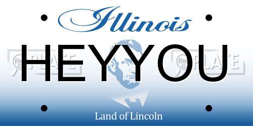 HEYYOU Illinois License Plate