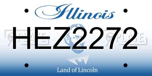 HEZ2272 Illinois License Plate