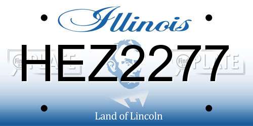 HEZ2277 Illinois License Plate