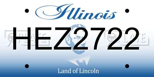 HEZ2722 Illinois License Plate